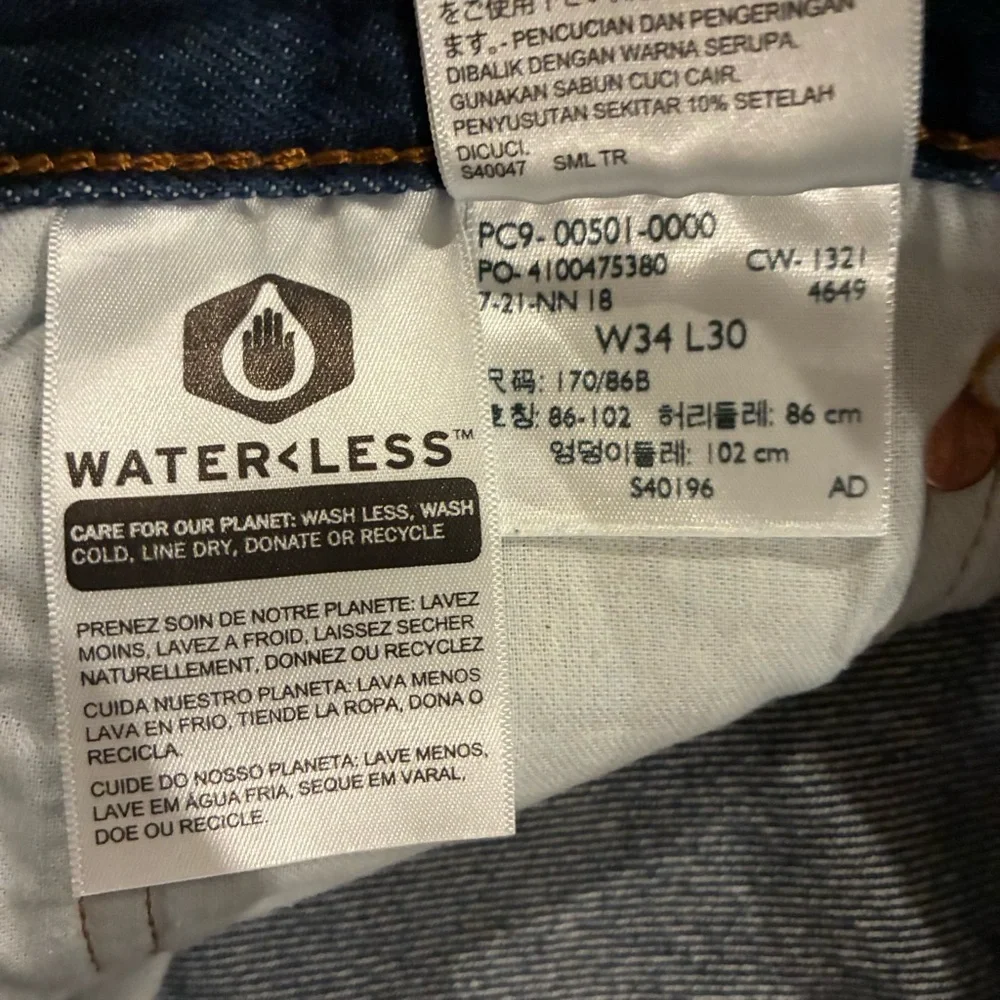 Levi's Jeans Men’s 34x30 Navy Blue 501 Straight-Leg LIKE NEW!